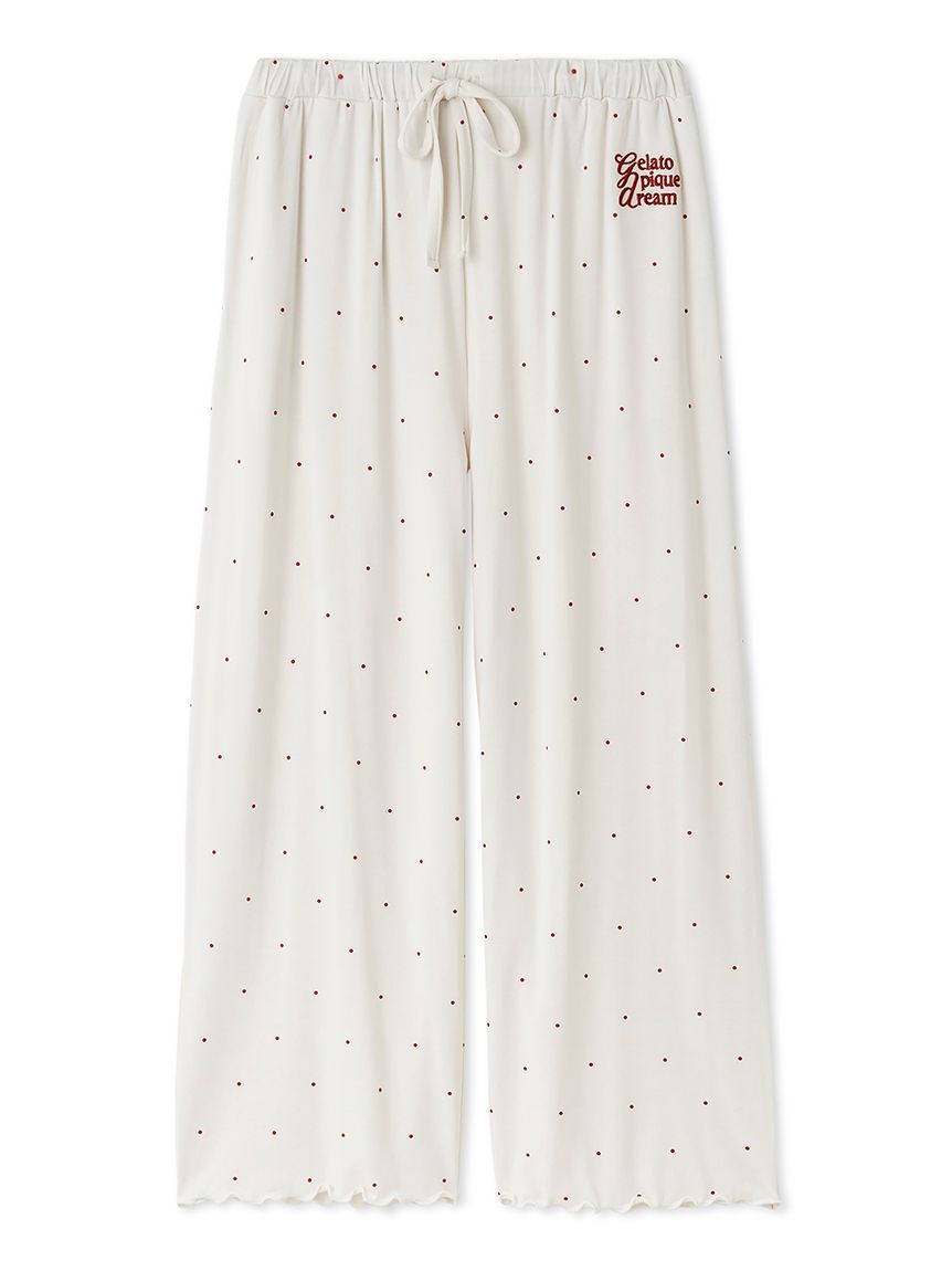 ドット柄ロングパンツ(ロングパンツ)｜ルームウェア・パジャマ通販の