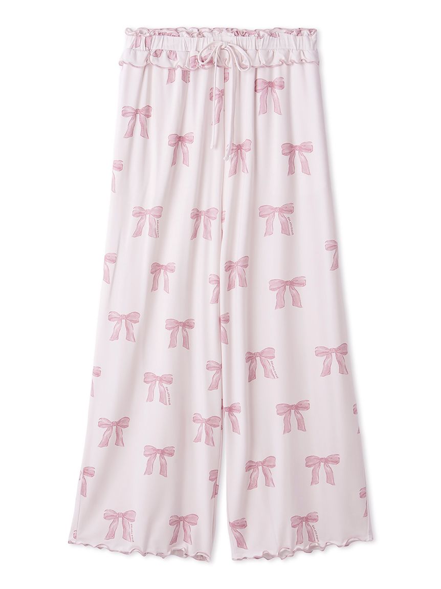 リボン柄ロングパンツ(ロングパンツ)｜ルームウェア・パジャマ