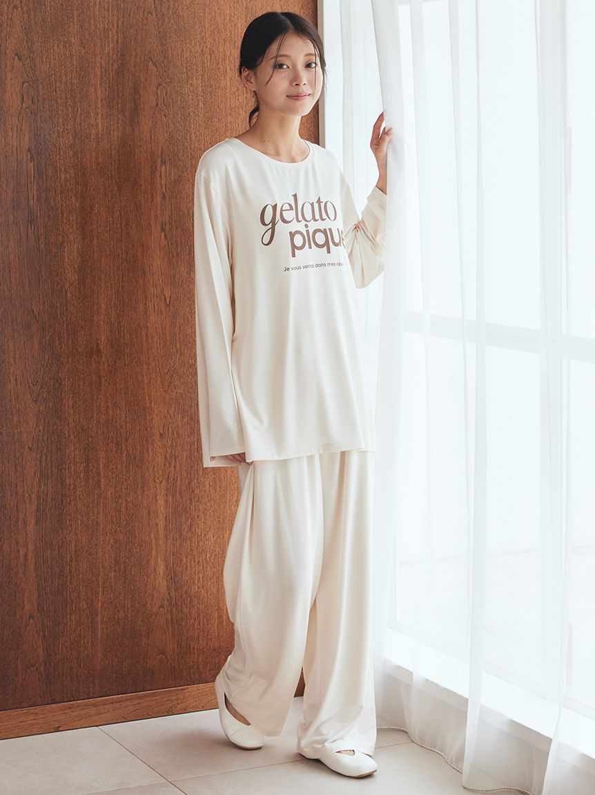 レーヨンロゴロングパンツ(ロングパンツ)｜ルームウェア・パジャマ通販