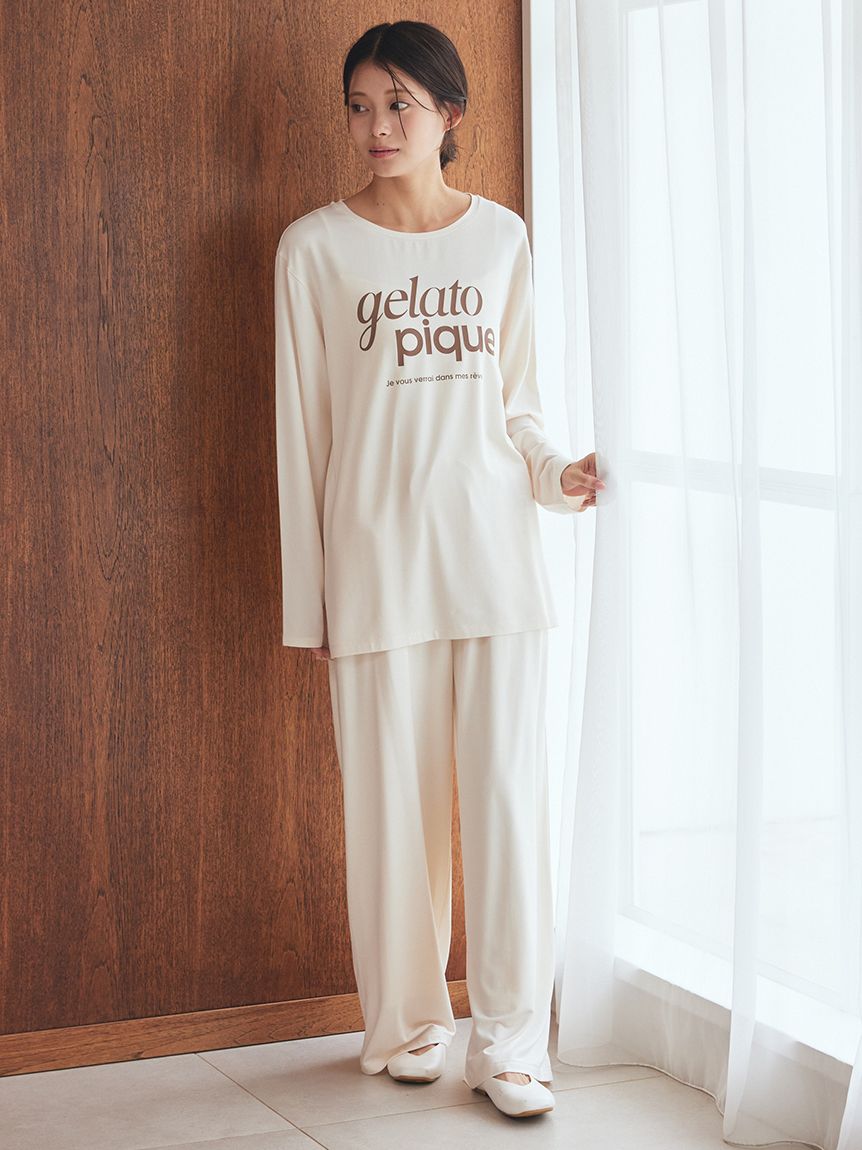 レーヨンロゴロングパンツ(ロングパンツ)｜ルームウェア・パジャマ通販