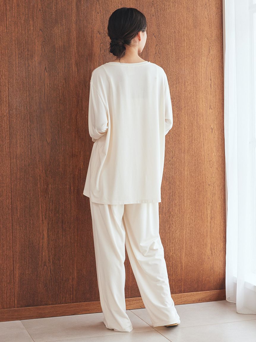 レーヨンロゴロングパンツ(ロングパンツ)｜ルームウェア・パジャマ通販