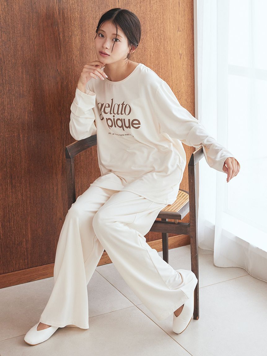 レーヨンロゴロングパンツ(ロングパンツ)｜ルームウェア・パジャマ通販