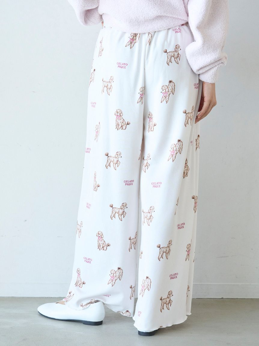 プードル柄ロングパンツ(ロングパンツ)｜ルームウェア・パジャマ通販の