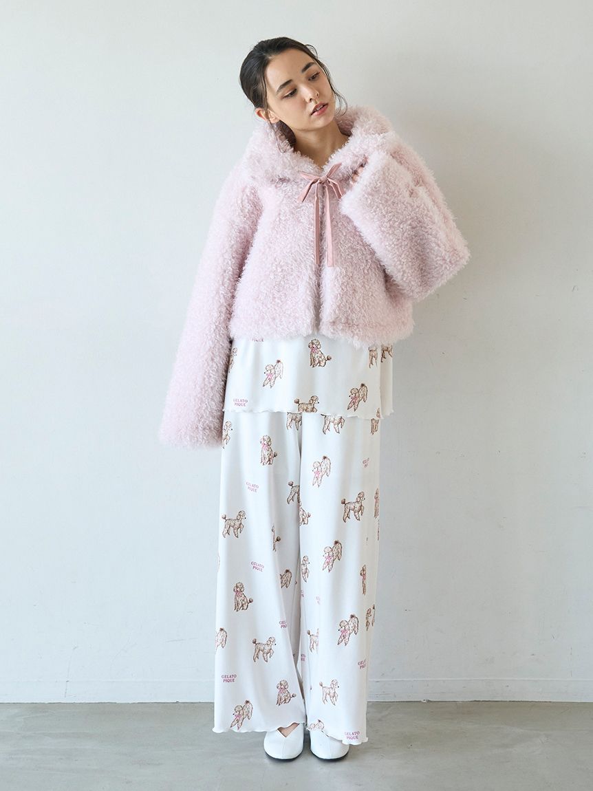 プードル柄ロングパンツ(ロングパンツ)｜ルームウェア・パジャマ通販の