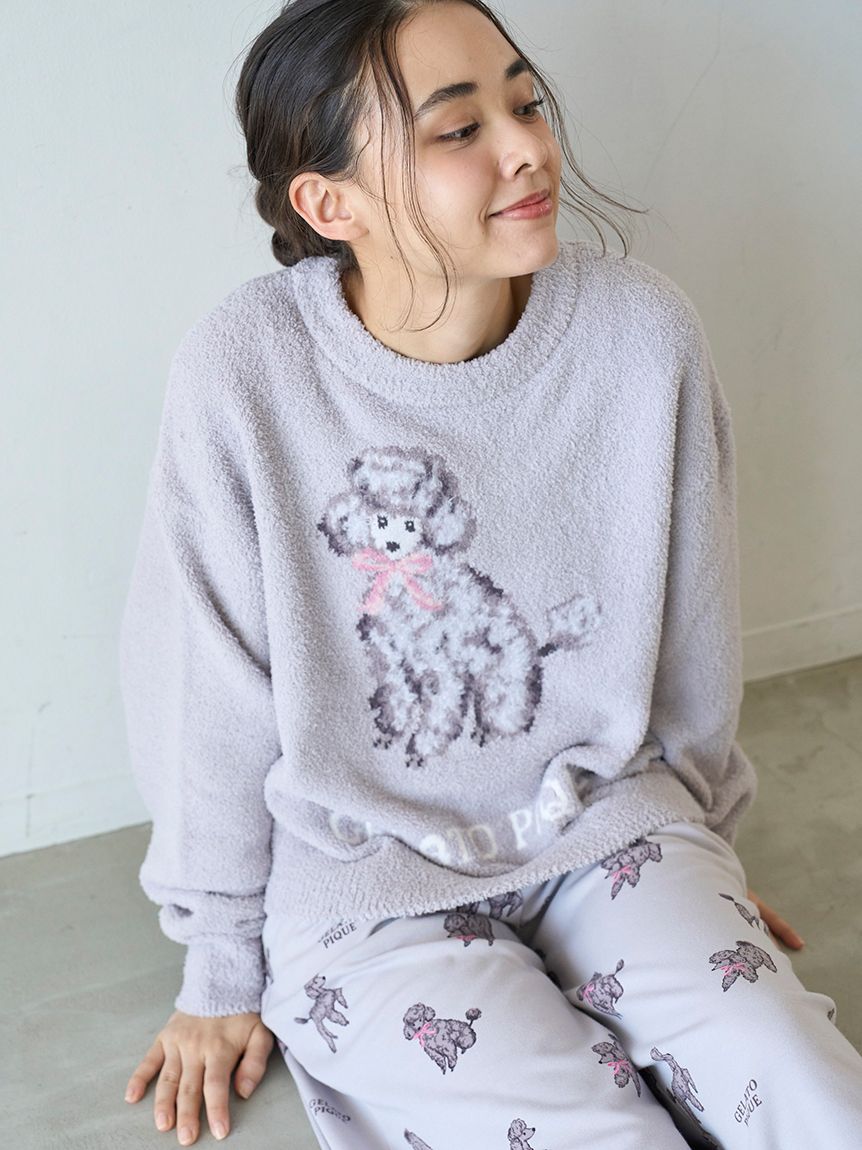 プードル柄ロングパンツ(ロングパンツ)｜ルームウェア・パジャマ通販の