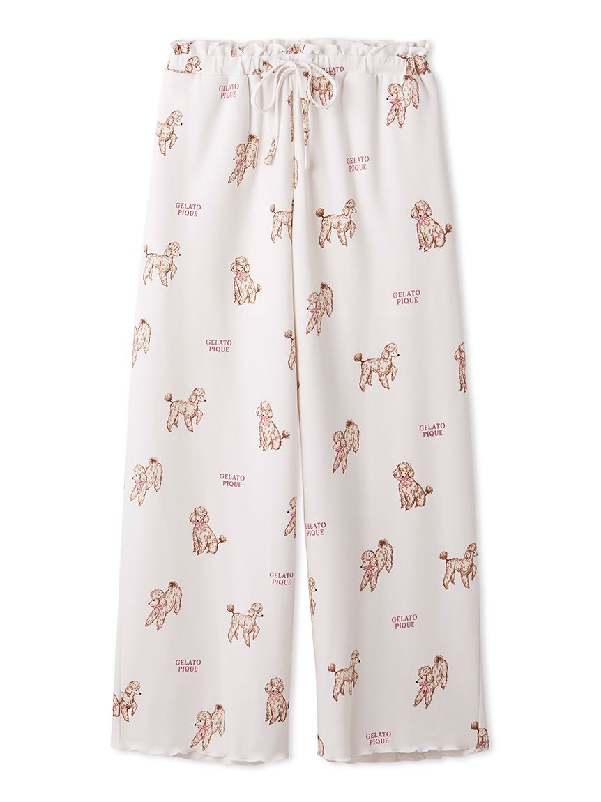 プードル柄ロングパンツ(ロングパンツ)｜ルームウェア・パジャマ通販の