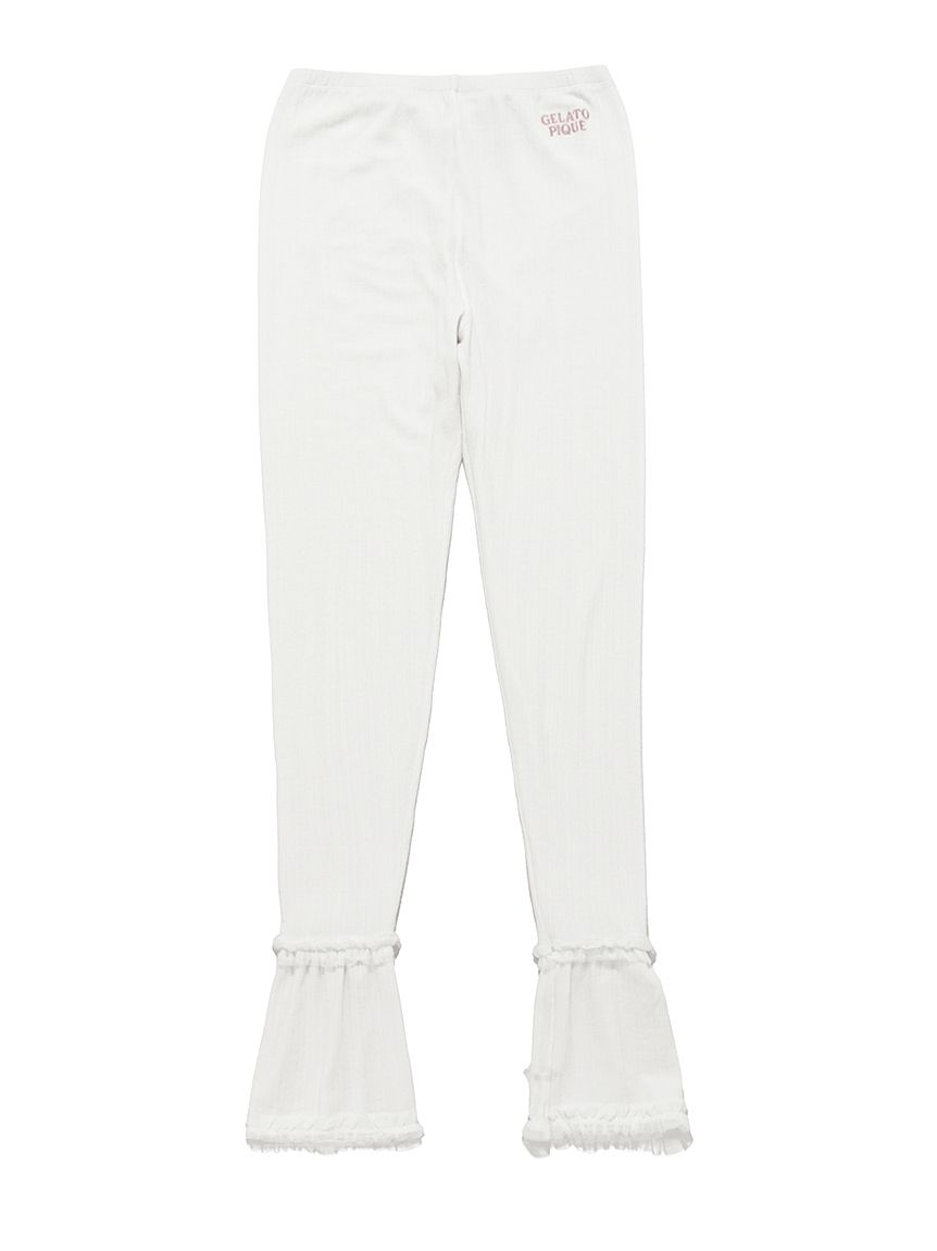 針抜きフリルレギンス(レギンス)｜ルームウェア・パジャマ通販の