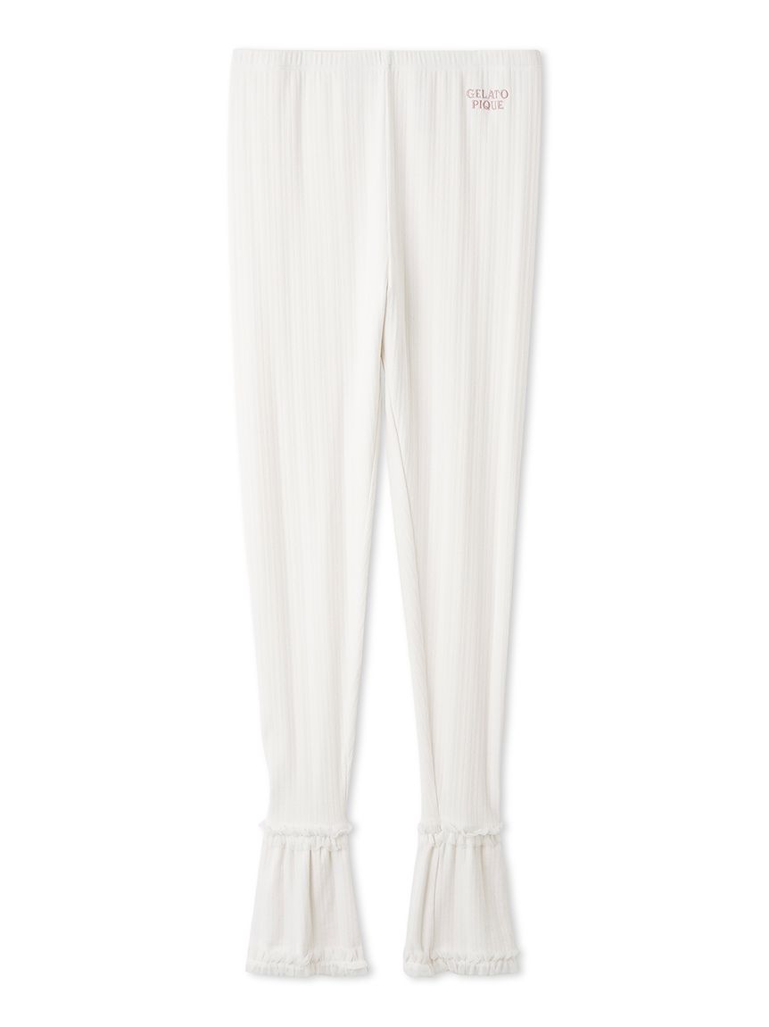 針抜きフリルレギンス(レギンス)｜ルームウェア・パジャマ通販の