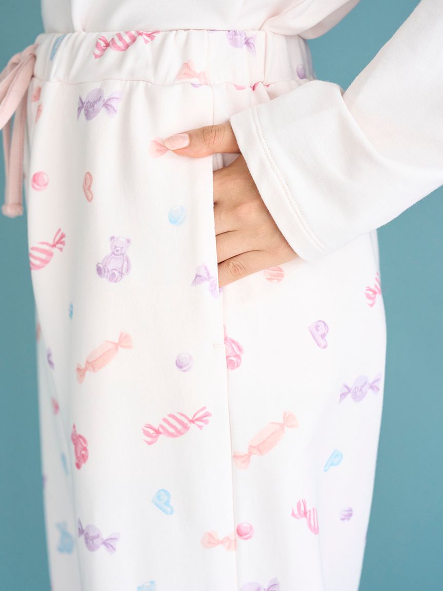 キャンディ柄ロングパンツ(ロングパンツ)｜ルームウェア・パジャマ通販