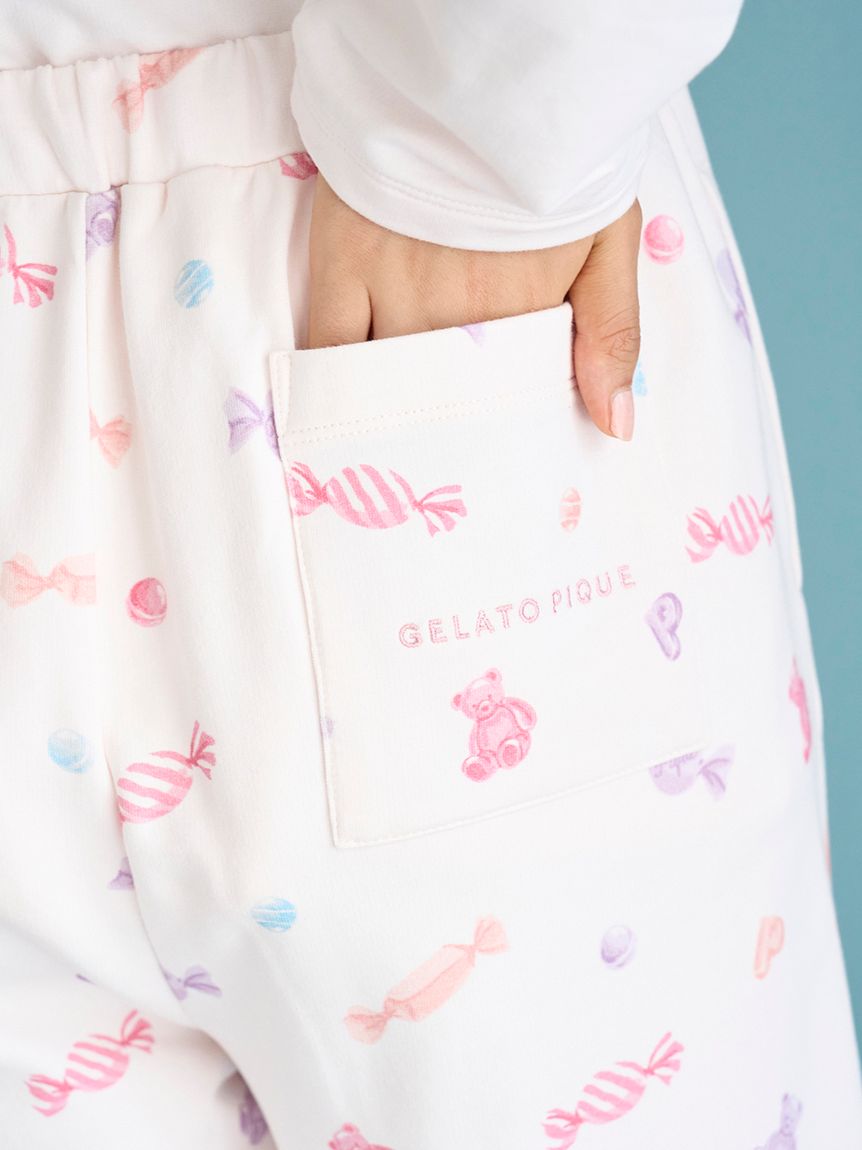 SLEEPINGDOG柄ロングパンツ ロンT gelato piqueキャバリア gelato pique（ジェラートピケ）の「SLEEPING DOG柄ロングパンツ
