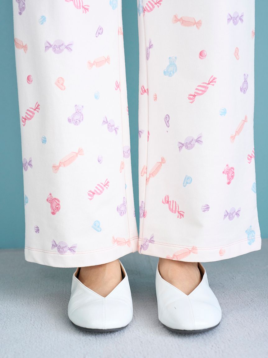 キャンディ柄ロングパンツ(ロングパンツ)｜ルームウェア・パジャマ通販