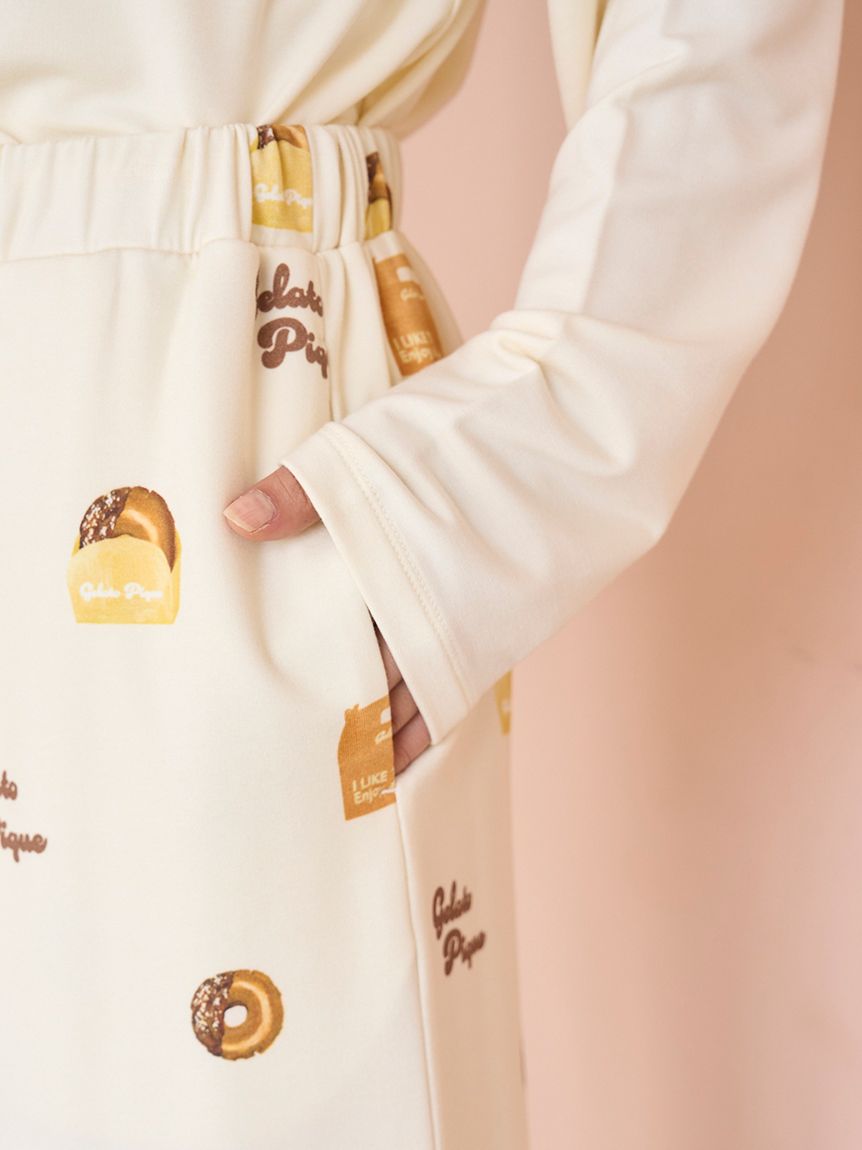 ドーナツ柄ロングパンツ(ロングパンツ)｜ルームウェア・パジャマ通販の