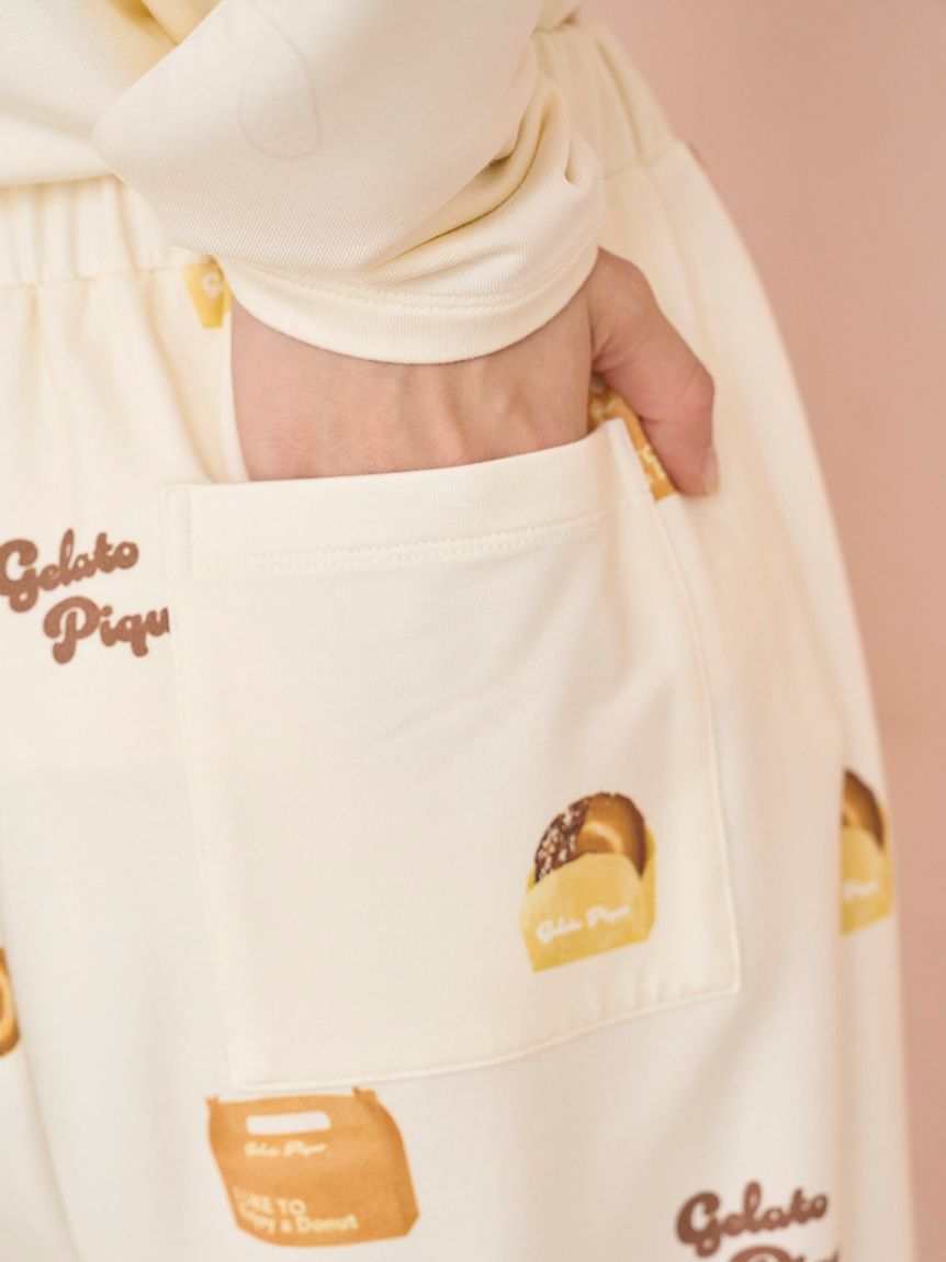 ドーナツ柄ロングパンツ(ロングパンツ)｜ルームウェア・パジャマ通販の