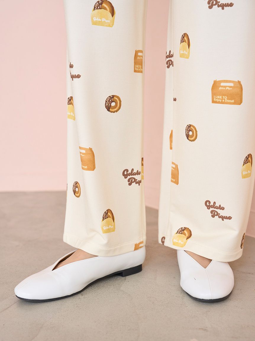 ドーナツ柄ロングパンツ(ロングパンツ)｜ルームウェア・パジャマ通販の