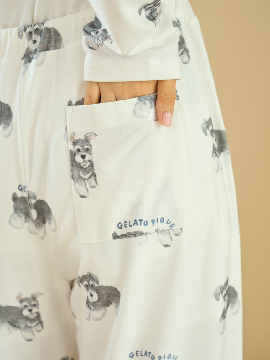 ONLINE限定】DOG柄ロングパンツ(ロングパンツ)｜ルームウェア