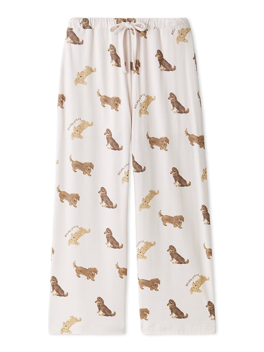 ONLINE限定】DOG柄ロングパンツ(ロングパンツ)｜ルームウェア