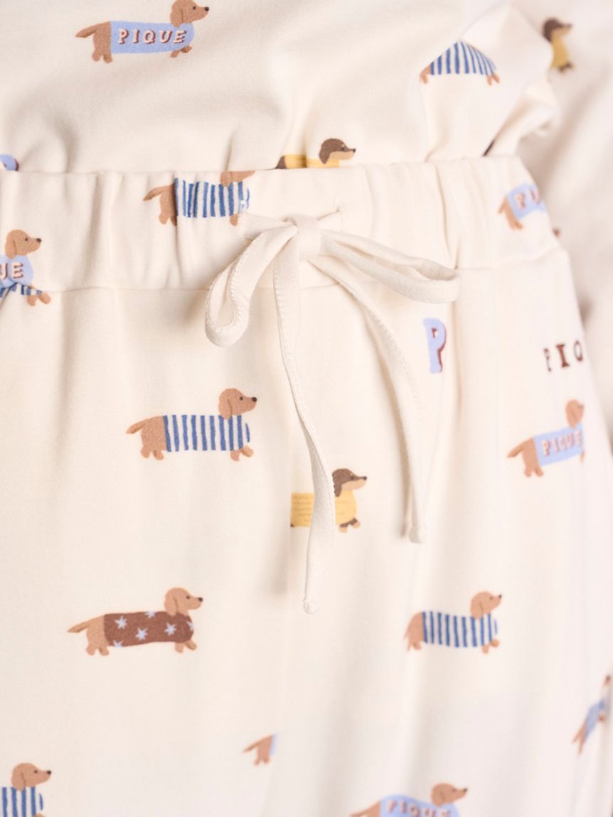 ダックスフンド柄ロングパンツ(ロングパンツ)｜ルームウェア・パジャマ