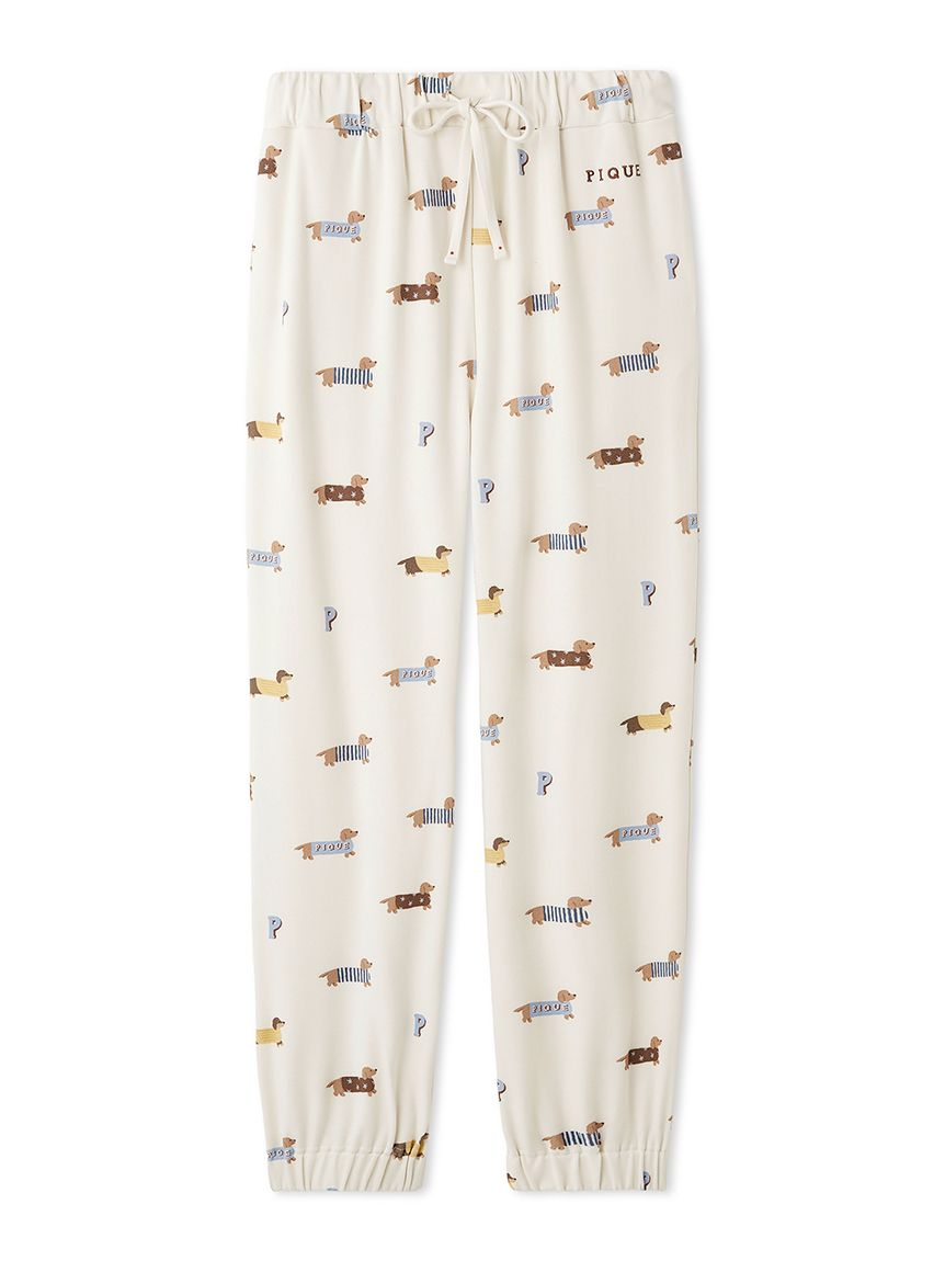 ダックスフンド柄ロングパンツ(ロングパンツ)｜ルームウェア・パジャマ