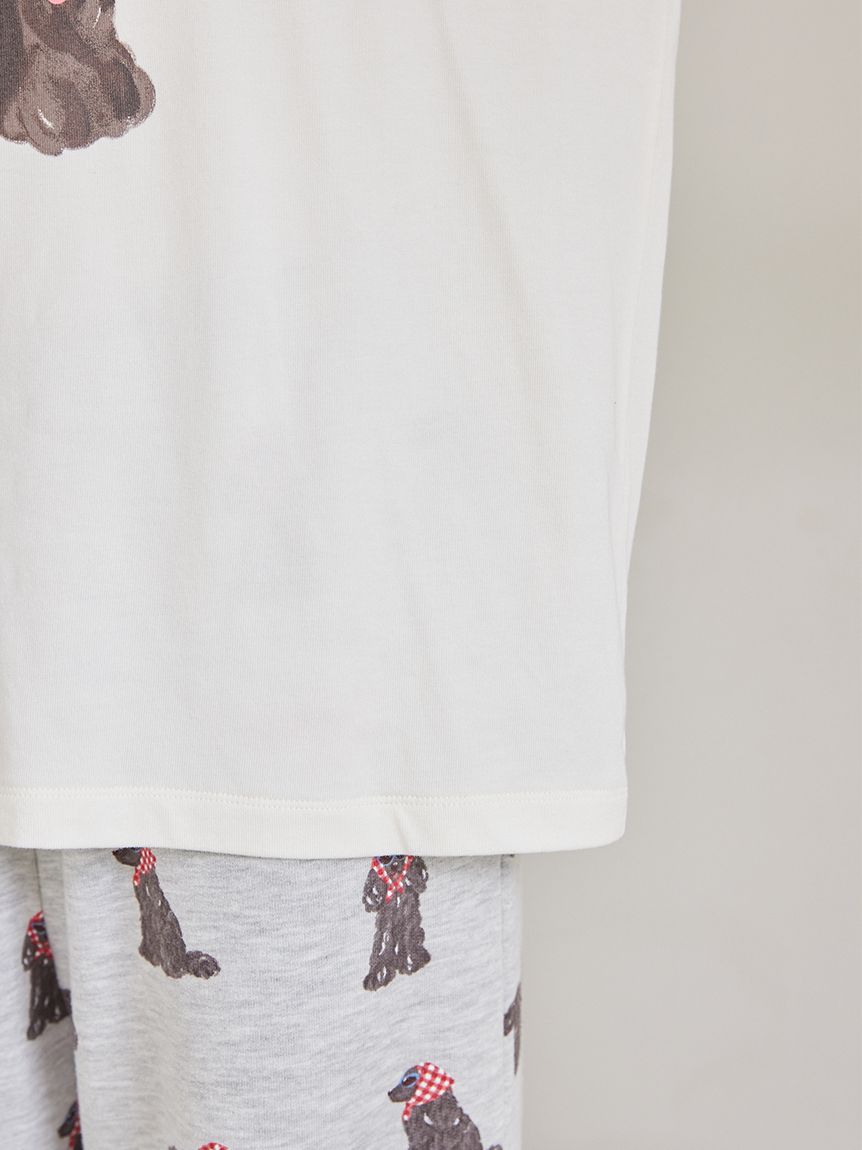 スカーフDOG柄ロングパンツ(ロングパンツ)｜ルームウェア・パジャマ