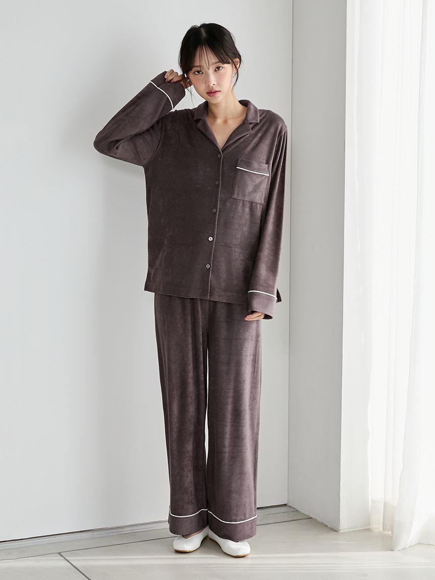 ジェラートピケ　シャツ&ロングパンツセット WILDSIDE】【UNISEX】ジェラートロングパンツ｜ルームウェア・パジャマ