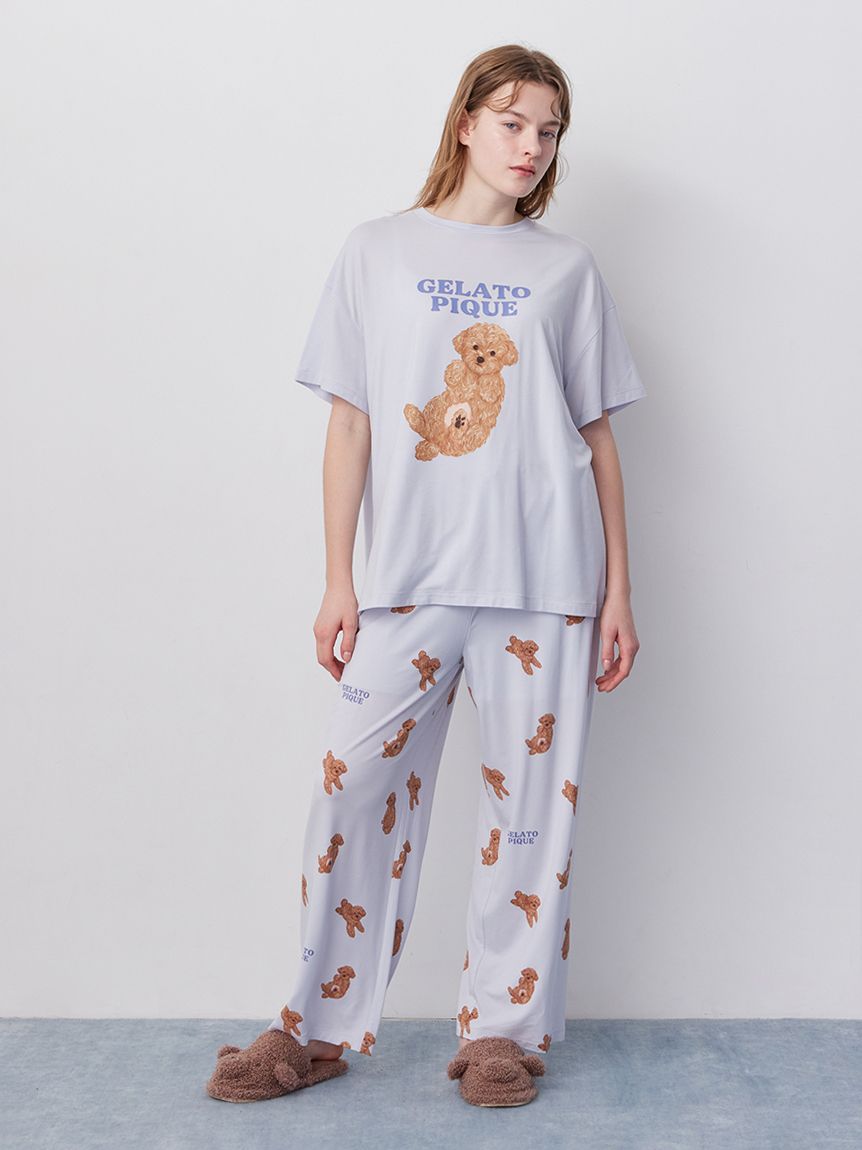 ドッグ柄ロングパンツ(ロングパンツ)｜ルームウェア・パジャマ通販の