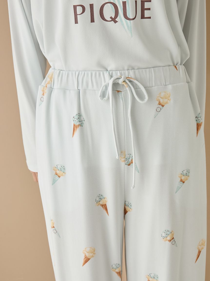 アイス柄ロングパンツ(ロングパンツ)｜ルームウェア・パジャマ通販の