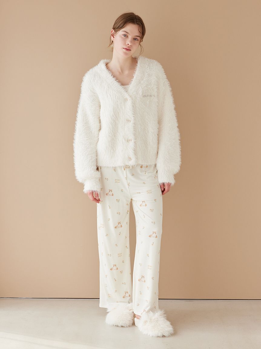 フラワーキャット柄ロングパンツ(ロングパンツ)｜ルームウェア