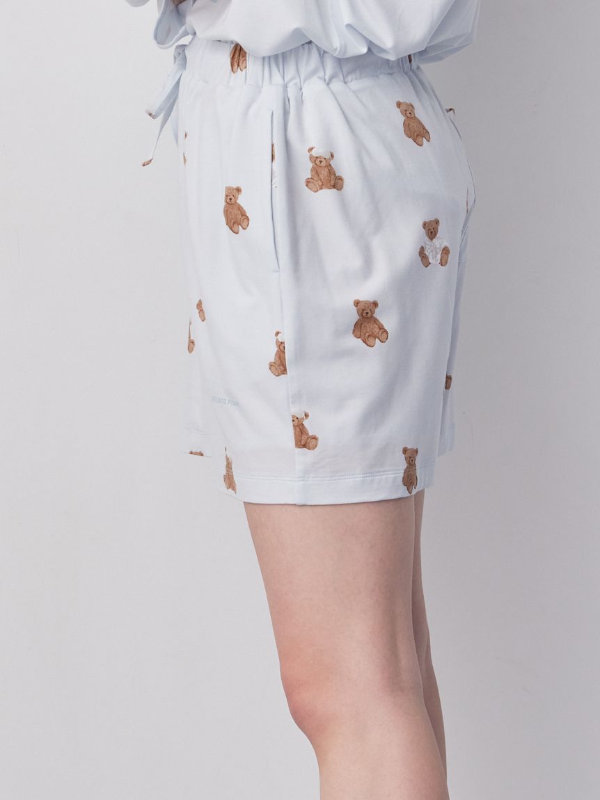 抗菌防臭バスローブベア柄ショートパンツ(ショートパンツ)｜ルーム