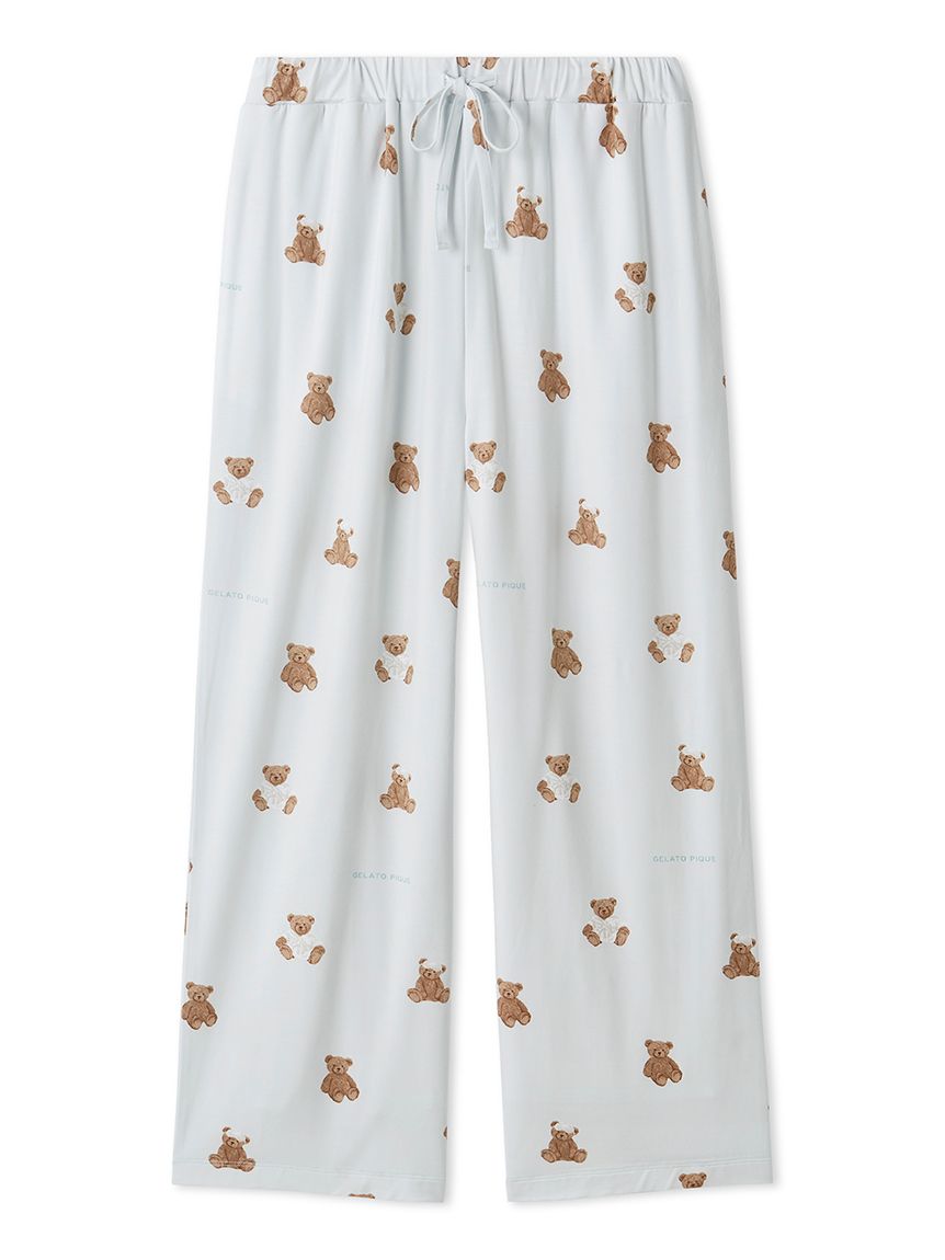 抗菌防臭バスローブベア柄ロングパンツ(ロングパンツ)｜ルームウェア