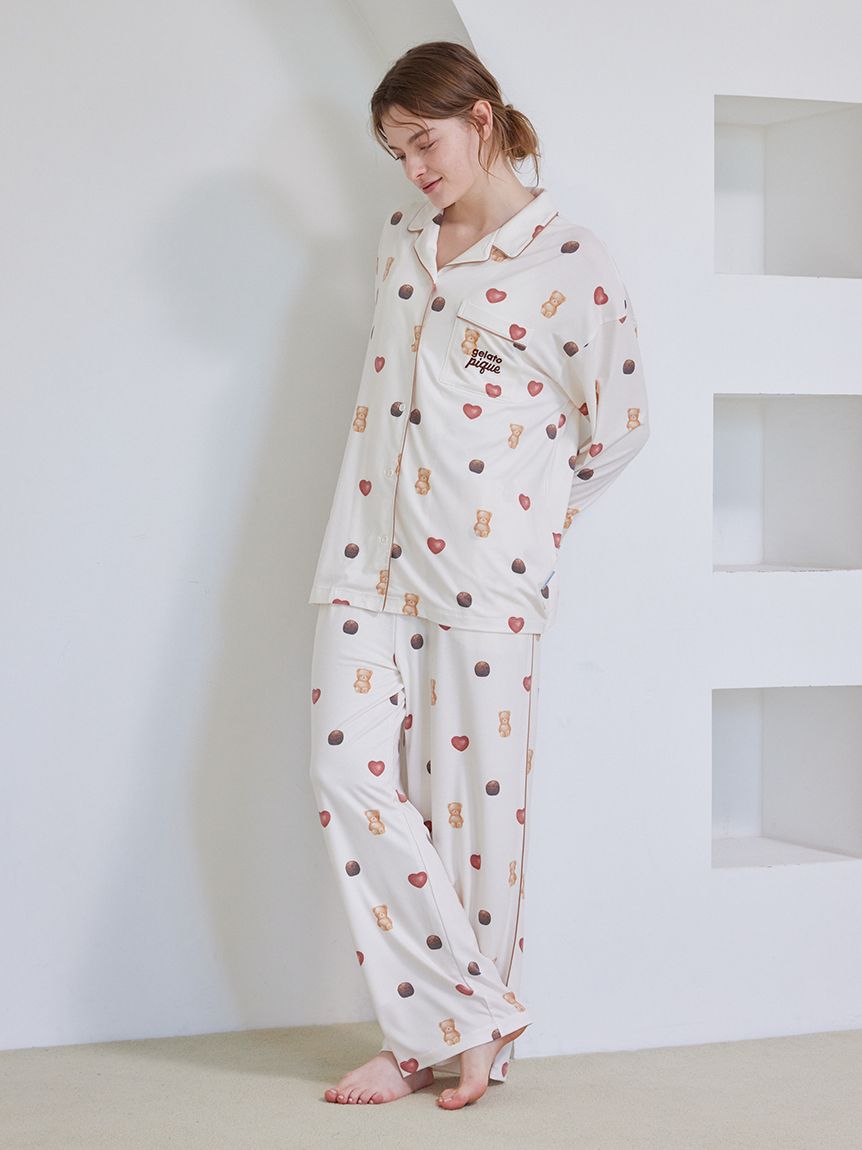 総柄ロングパンツ(ロングパンツ)｜ルームウェア・パジャマ通販の