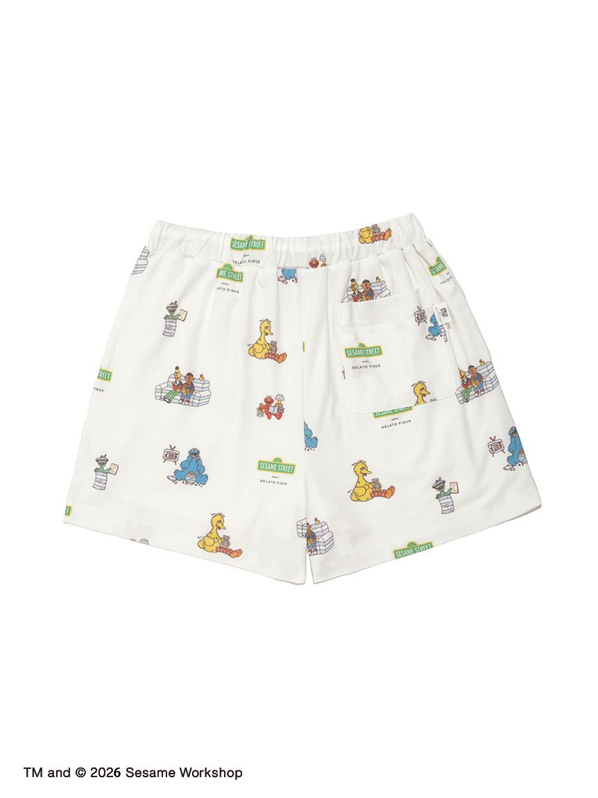 SESAME STREET】総柄ショートパンツ(ショートパンツ)｜ルームウェア