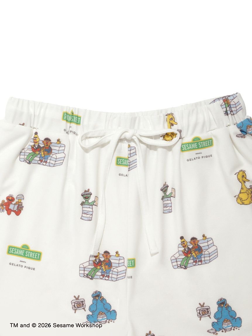 SESAME STREET】総柄ショートパンツ(ショートパンツ)｜ルームウェア