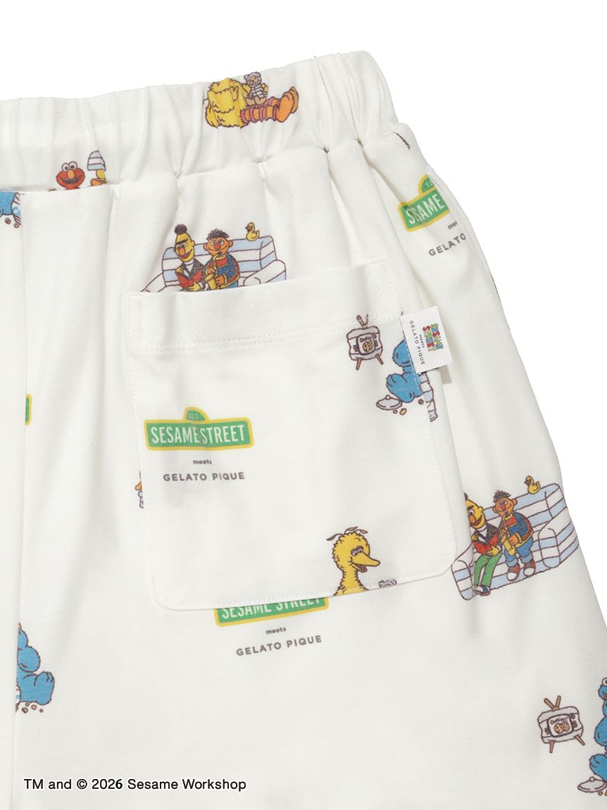 SESAME STREET】総柄ショートパンツ(ショートパンツ)｜ルームウェア