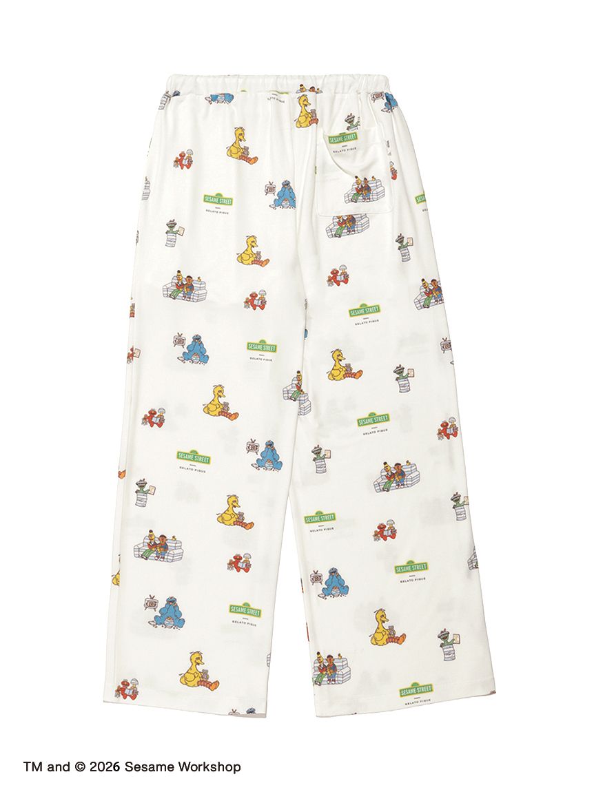 SESAME STREET】総柄ロングパンツ(ロングパンツ)｜ルームウェア