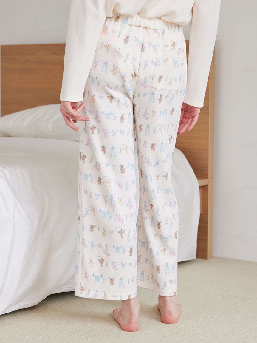 ウォッシングアニマル柄ロングパンツ(ロングパンツ)｜ルームウェア