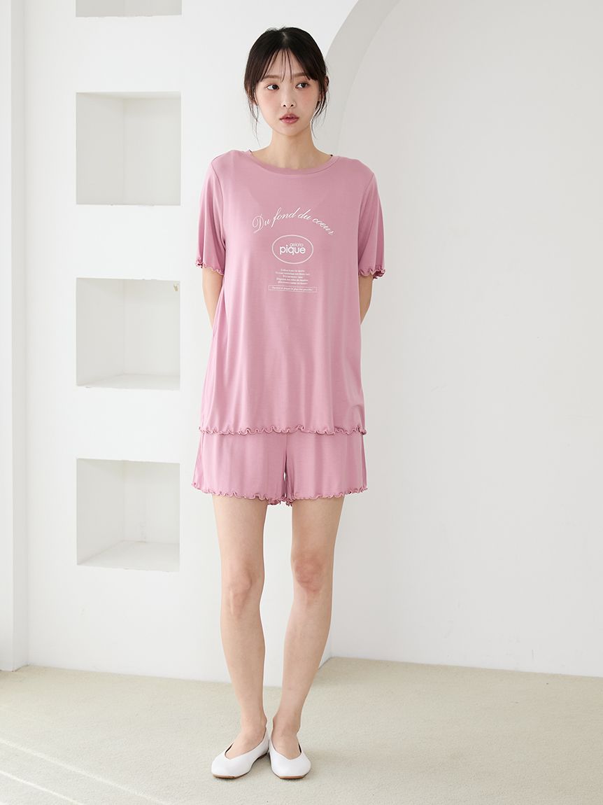 レーヨンロゴメローショートパンツ(ショートパンツ)｜ルームウェア