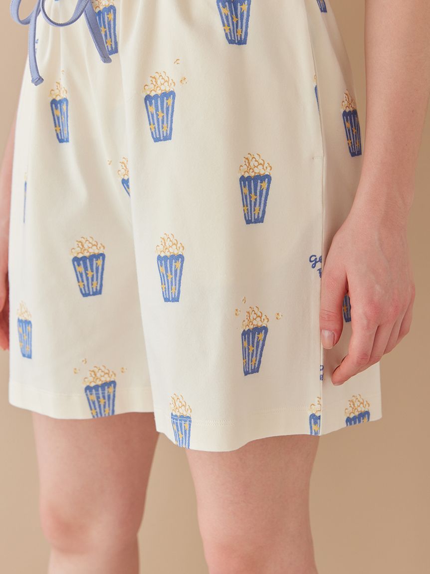 ポップコーン柄ハーフパンツ(ショートパンツ)｜ルームウェア・パジャマ