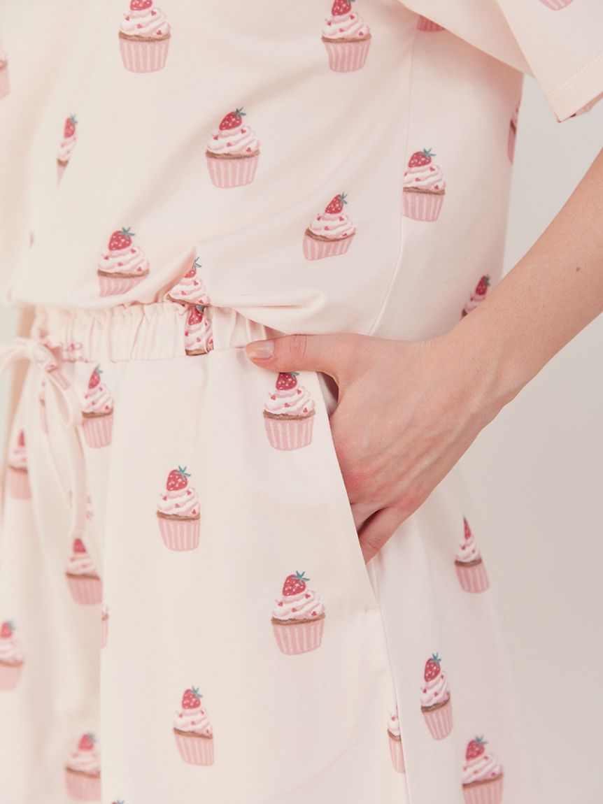 カップケーキ柄ショートパンツ(ショートパンツ)｜ルームウェア