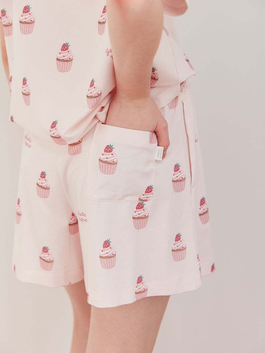 カップケーキ柄ショートパンツ(ショートパンツ)｜ルームウェア