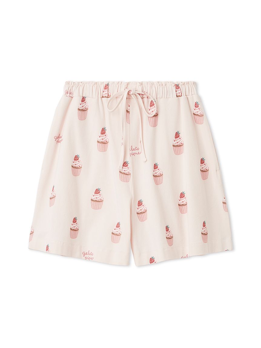 カップケーキ柄ショートパンツ(ショートパンツ)｜ルームウェア
