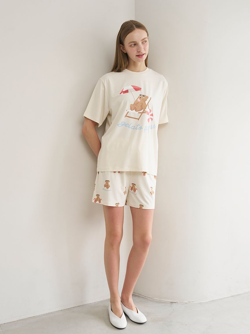 接触冷感】サマーベア柄ショートパンツ(ショートパンツ)｜ルームウェア