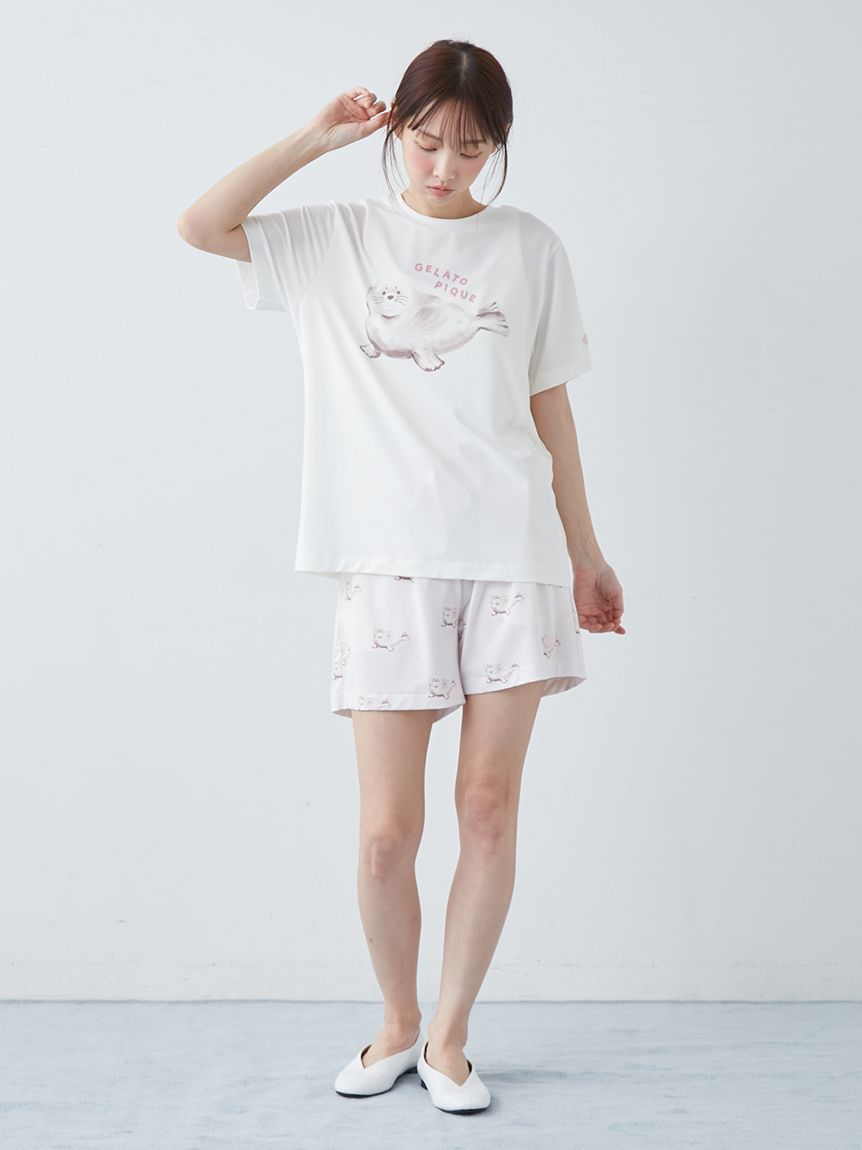接触冷感】シーアニマル柄ショートパンツ(ショートパンツ)｜ルーム