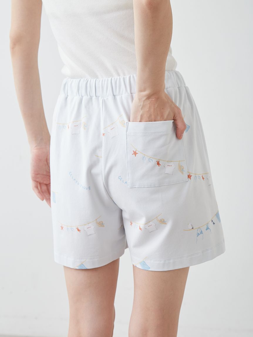 抗菌防臭】サマーランドリー柄ショートパンツ(ショートパンツ)｜ルーム