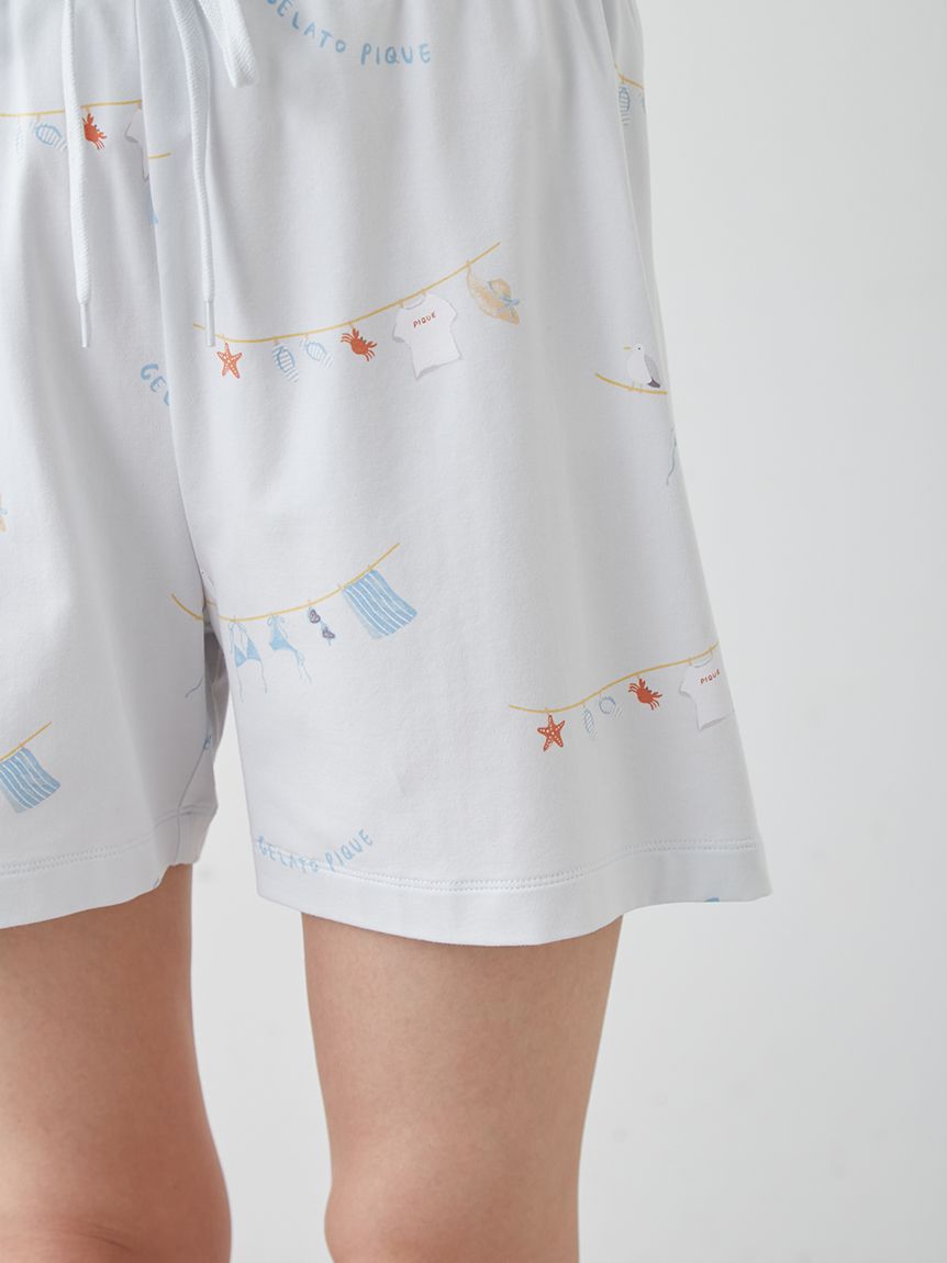 抗菌防臭】サマーランドリー柄ショートパンツ(ショートパンツ)｜ルーム