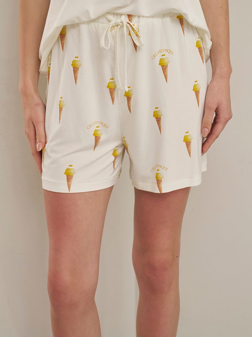 接触冷感】ソルベ柄ショートパンツ(ショートパンツ)｜ルームウェア