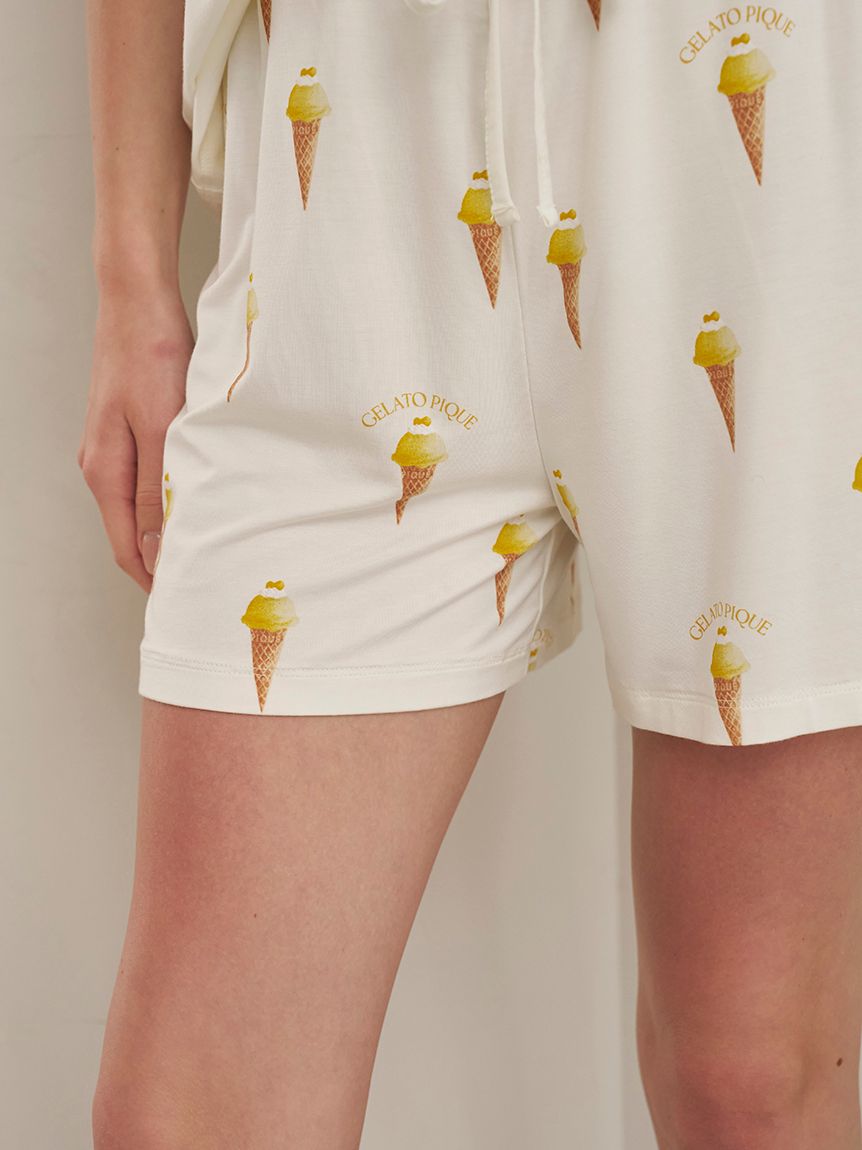 接触冷感】ソルベ柄ショートパンツ(ショートパンツ)｜ルームウェア