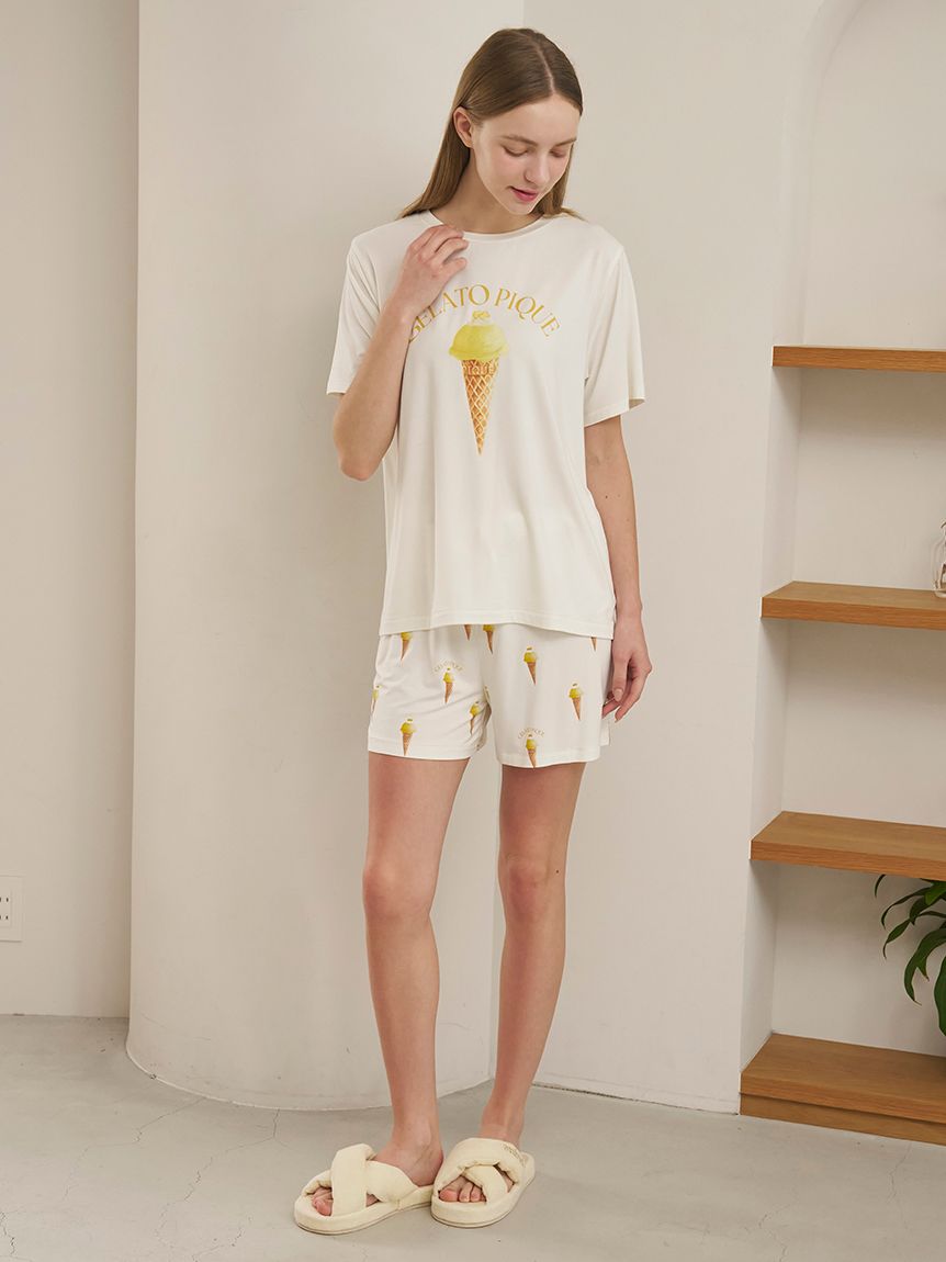 接触冷感】ソルベ柄ショートパンツ(ショートパンツ)｜ルームウェア
