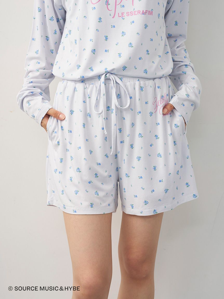 LE SSERAFIM】小花柄ショートパンツ(ショートパンツ)｜ルームウェア