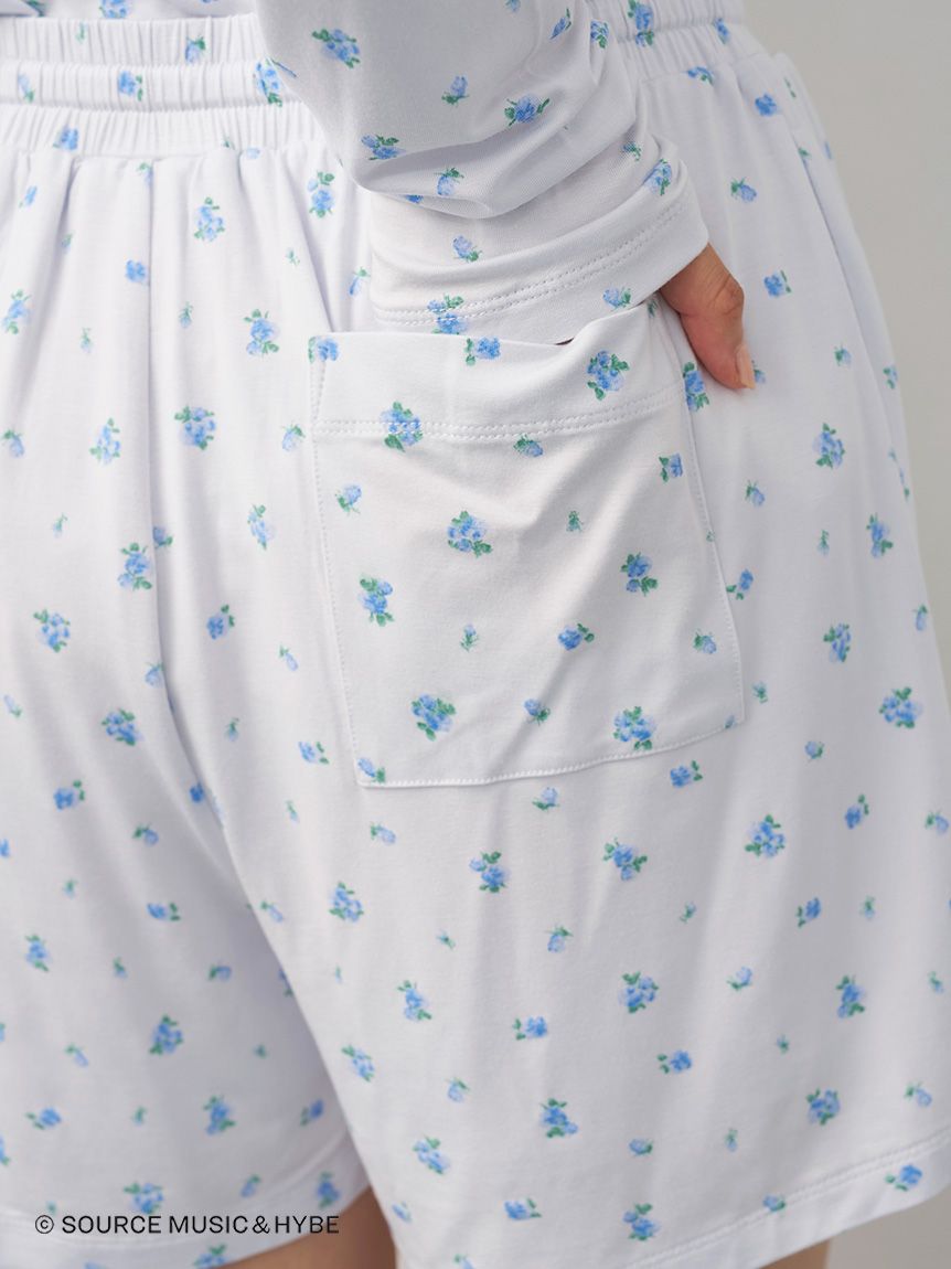LE SSERAFIM】小花柄ショートパンツ(ショートパンツ)｜ルームウェア