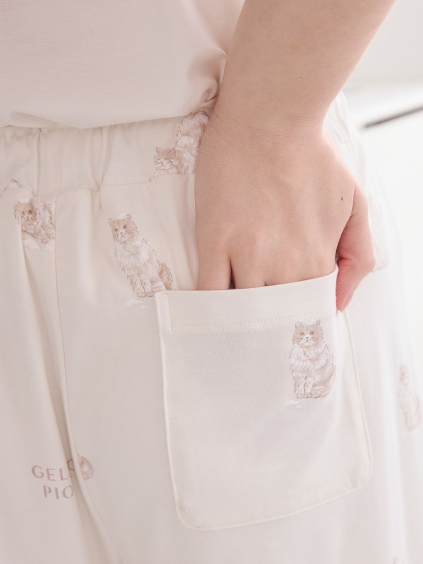 抗菌防臭】バスタイムCAT柄ショートパンツ(ショートパンツ)｜ルーム